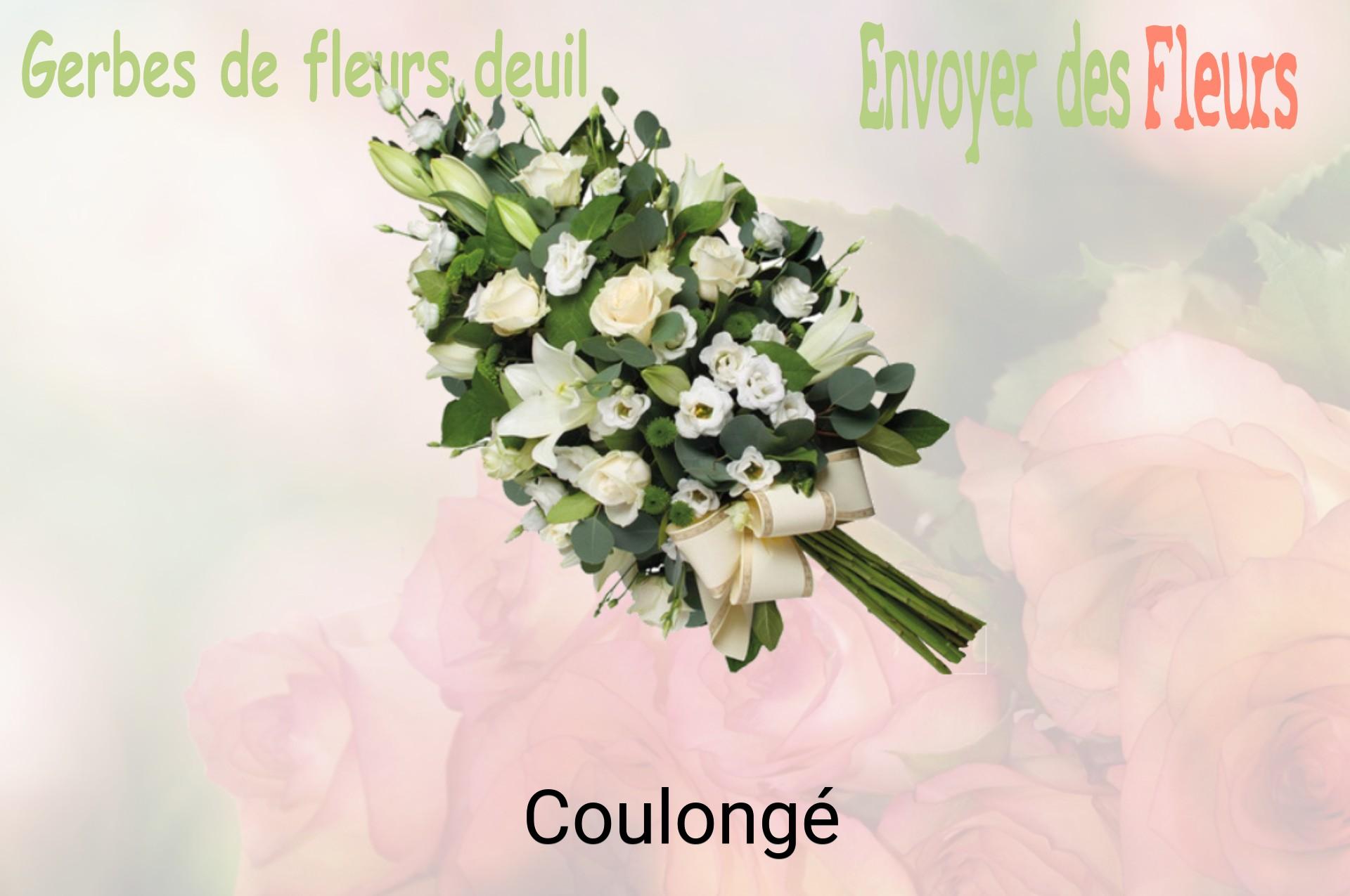 Gerbe de fleurs de deuil livrée à Coulongé